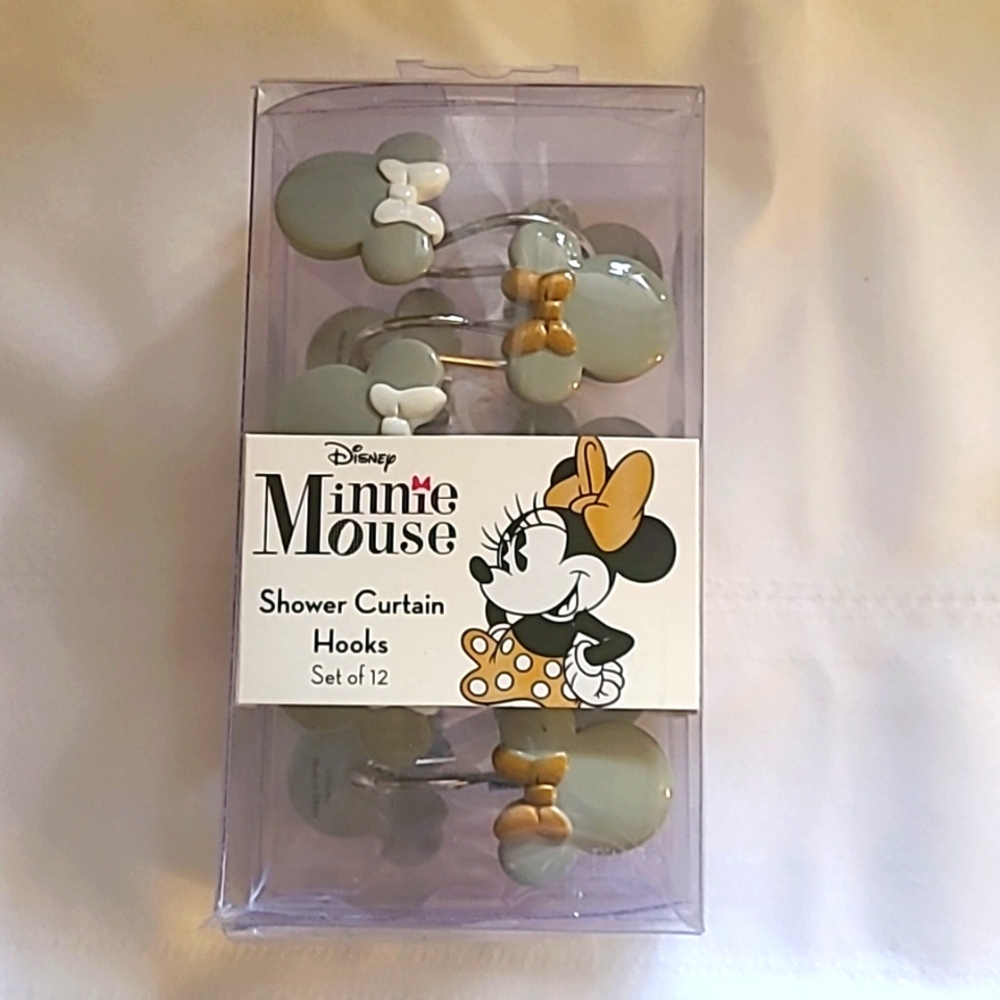 Disney Minnie Mouse 12-pack Shower Curtain Hooks / Rings - Disney Store - NIB